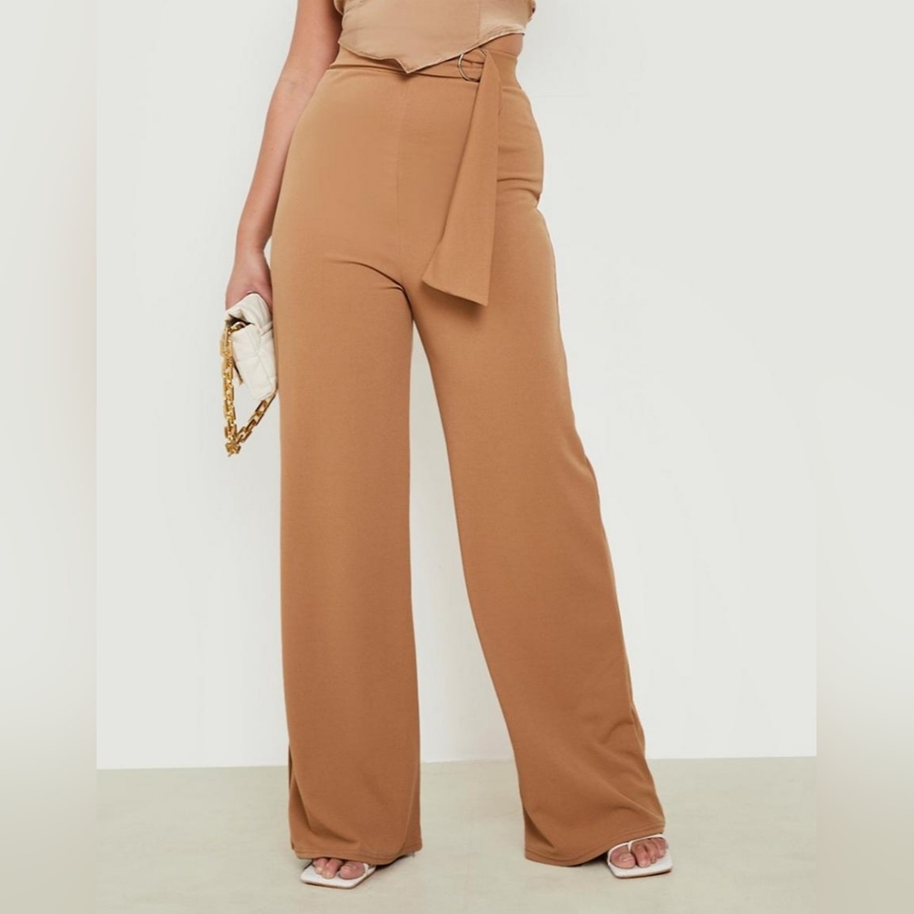 Plus Belted Crepe Pant